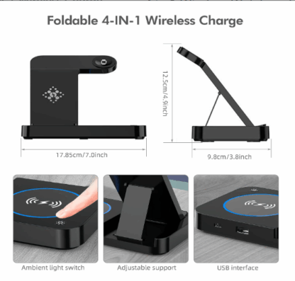 Wireless Watch and Phone Charger, Fast Wireless Charging Station