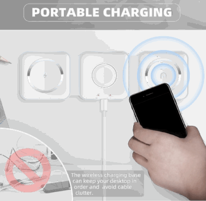 Magnetic Foldable 3-in-1 Wireless Charger - Image 4