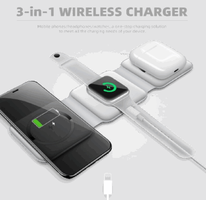 Magnetic Foldable 3-in-1 Wireless Charger - Image 3
