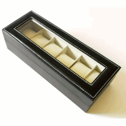Watch Box Leather Storage, 6 Slots, Brand New - Image 6
