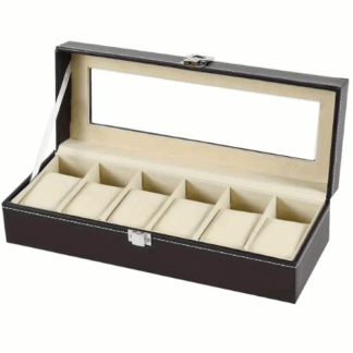 Watch Box Leather Storage, 6 Slots, Brand New
